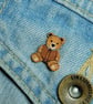 Bookworm Pin, Handmade Tiny Teddy Bear Book Lover Gift, Student Graduation Gift - Image 3