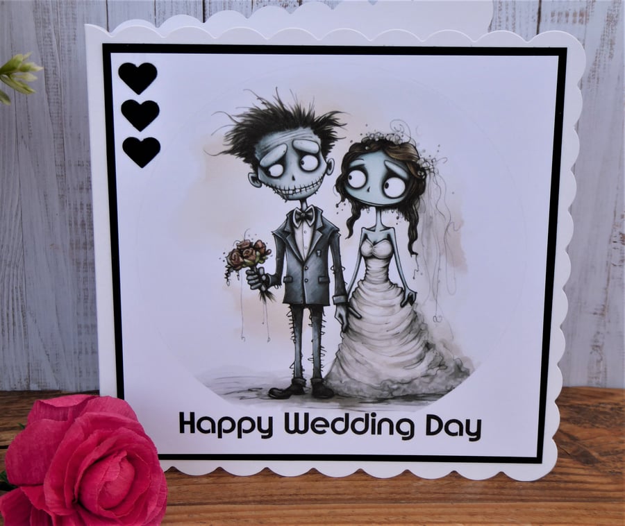 C4751      Zombie Wedding Card   Happy Wedding Day