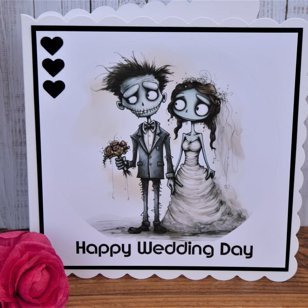 C4751      Zombie Wedding Card   Happy Wedding Day