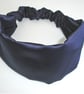 Satin Headband Navy Blue Mulberry Hairband Elasticated - Image 3
