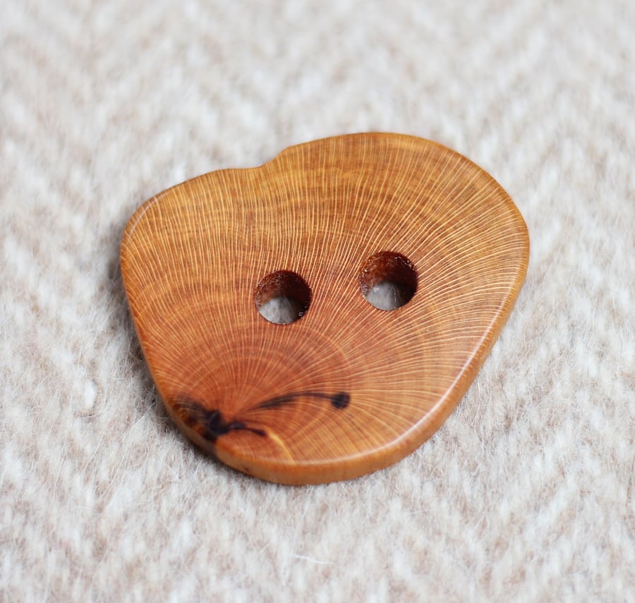 Button wooden large statement, reclaimed natural timber