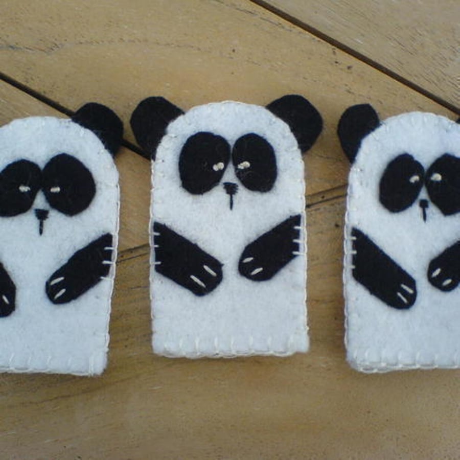 Panda Finger Puppets