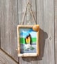 Pebble Penguins Driftwood Wall Art - Handmade Coastal Bird Art - One-of-a-Kind - Image 2