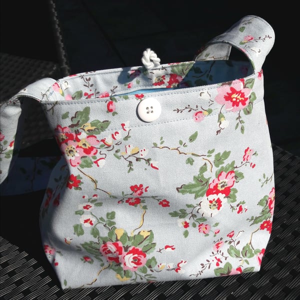 Shoulder bag, flower print bag, handbag,