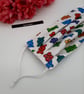 Face mask,  medium, gummy bears, adjustable,  nose wire,  3 layer.  - Image 2