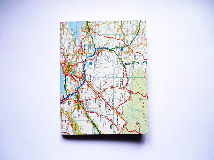 Free Postage - Map Covered Journal or Sketchbook