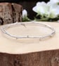 Handmade Silver Twig Bangle - Image 3