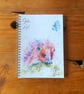 Hedgehog & Butterfly Notebook, Notepad, A5 Size, Spiral bound, Wildlife Art Note
