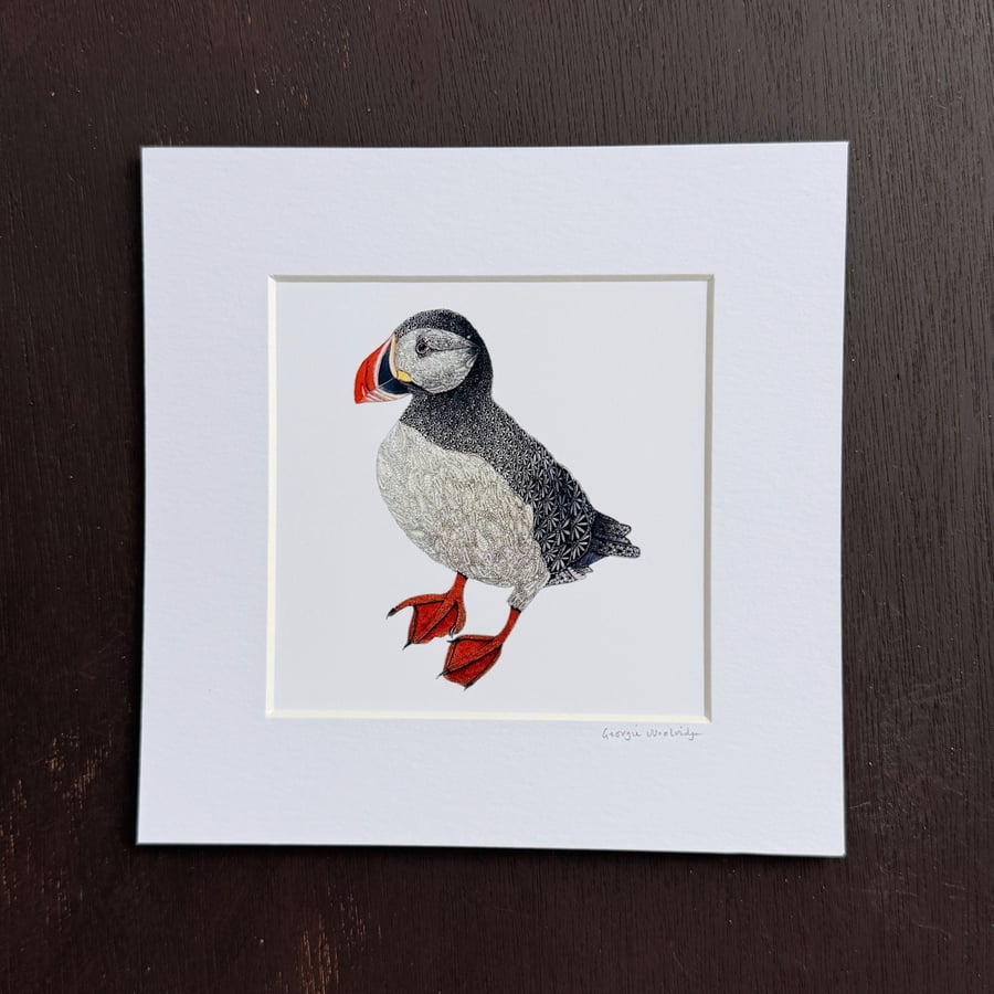 'Perrin' 8" x 8" Mounted Print