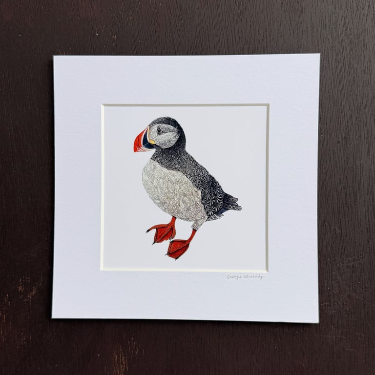 'Perrin' 8" x 8" Mounted Print