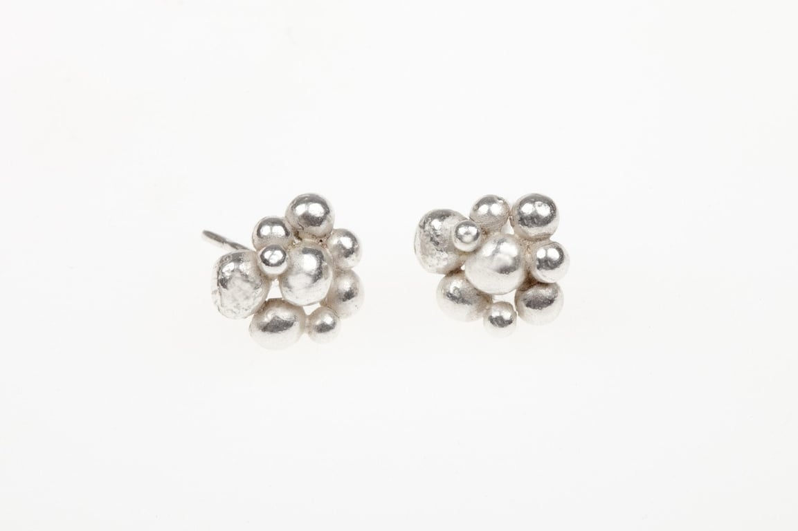 Silver Cluster Studs