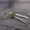 Sterling Silver Drop Earrings with Peridot