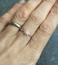Sterling silver snowflake ring, Winter stacking ring, All sizes made to order - Image 4