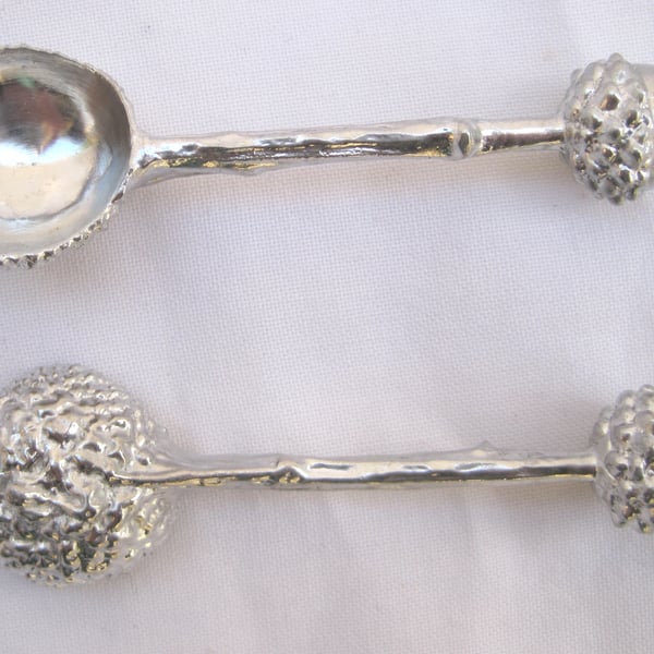 Solid pewter 'Acorn' spoon