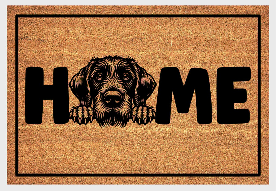 German Wirehaired Pointer Home Door Mat - Welcome Mat - 3 Sizes