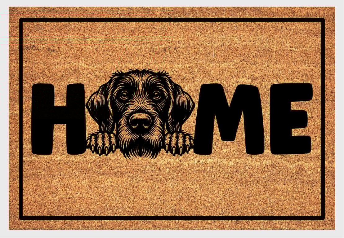 German Wirehaired Pointer Home Door Mat - Welcome Mat - 3 Sizes