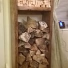 LEHON LOG STORE WITH SHELF