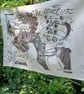 'Catching Up' Tea Towel - Image 2