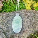 Handmade Sterling Silver 925 Serpentine Gem Pendant Necklace Perfectly Imperfect