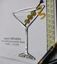 Happy Birthday Martini card with olives  - Image 5