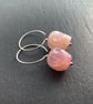 Rose Quartz "Legend of the Crystal Skull" Hoop Earrings, All 925 Sterling Silver - Image 3