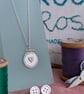 Sewing Hoop Necklace - Silver Embroidery Hoop Pendant - Gift for Sewing Lovers - Image 2