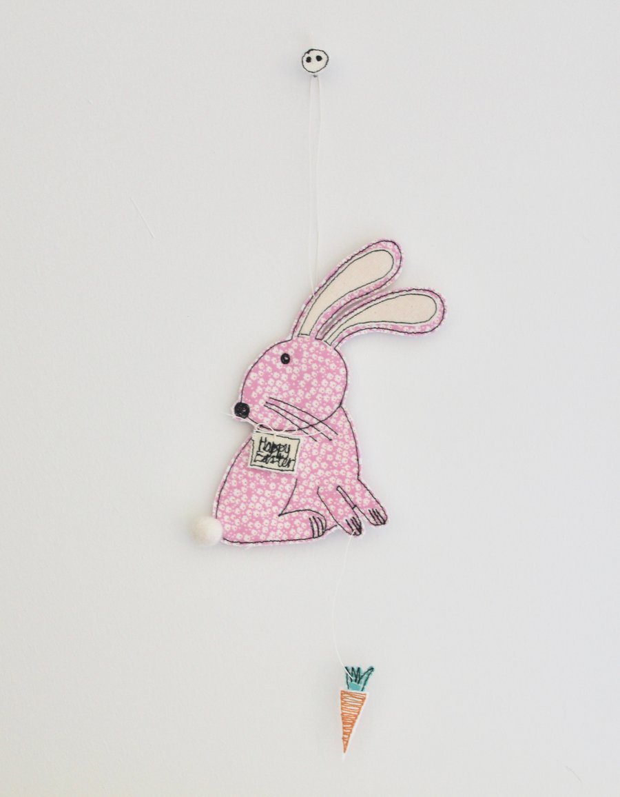 'Happy Easter Bunny' - Hanging Decoration