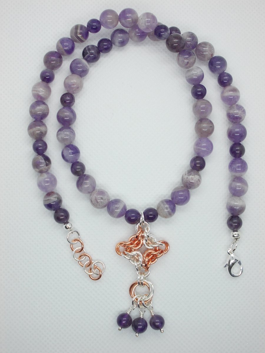 SALE - Amethyst necklace and bracelet set