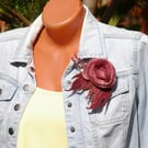 Handmade Felted Wool Flower Brooch