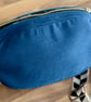 Blue Corduroy Crossbody Bag