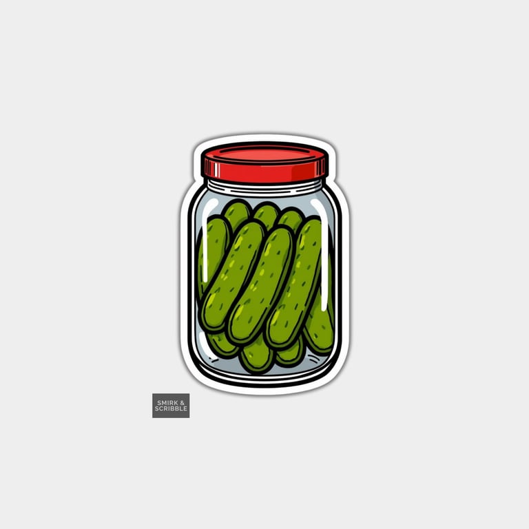 Funny Vinyl Sticker For Adults - Jar Of Pickles