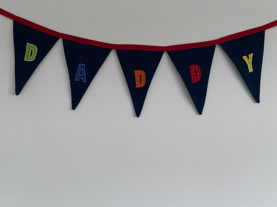 Personalised DADDY Bunting. (023)