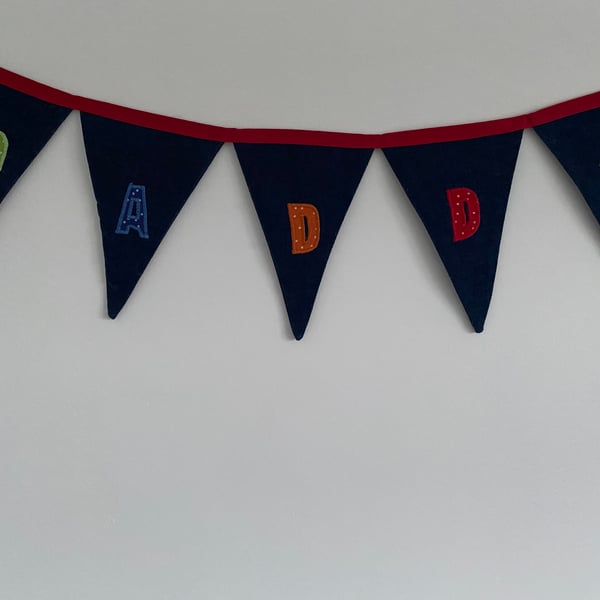 Personalised DADDY Bunting. (023)