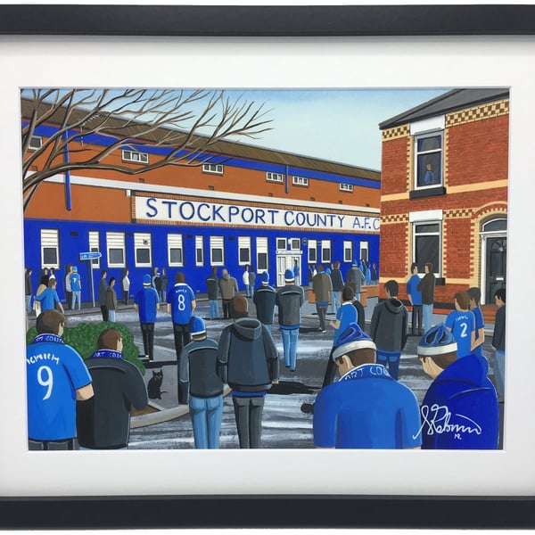 Stockport, Framed & Unframed Fine Art Print County Football FC, Edgeley Pk Gift