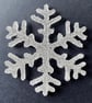 Frosty Fused Medium Glass Snowflake  - Image 1