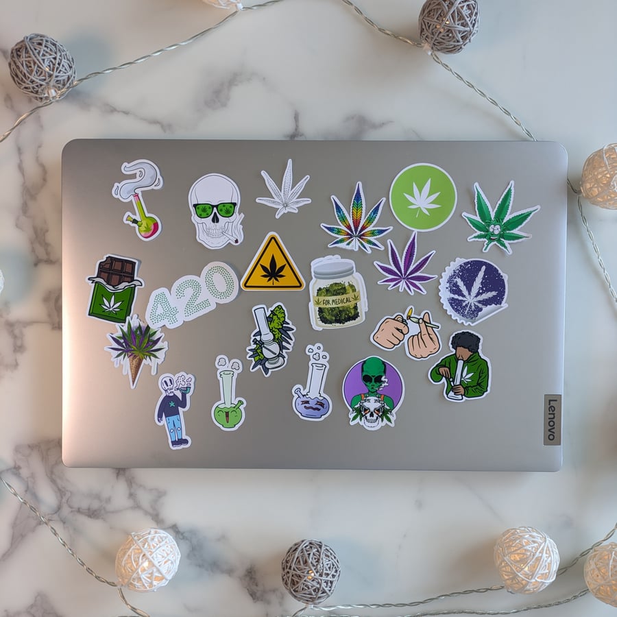 Stoner Stickers 420 Waterproof Vinyl Decals Marijuana Sticker
