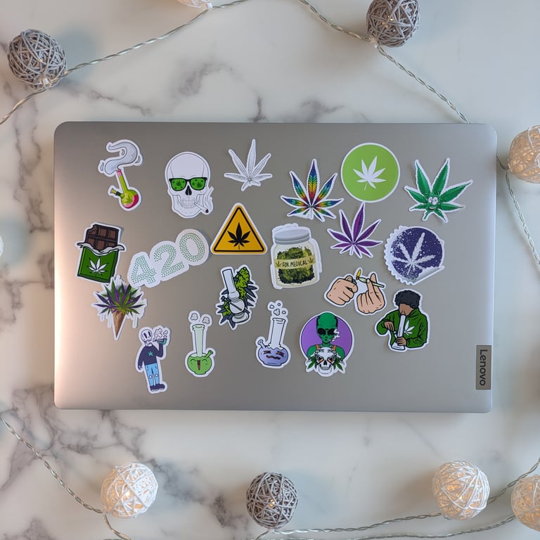 Stoner Stickers 420 Waterproof Vinyl Decals Marijuana Sticker