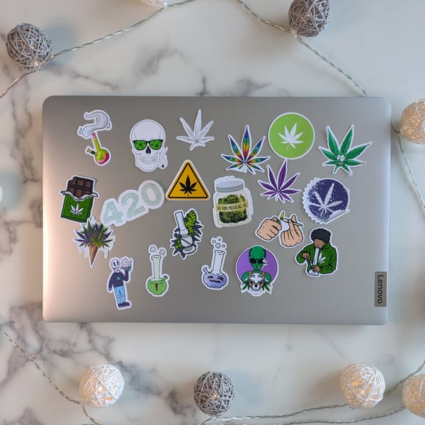 Stoner Stickers 420 Waterproof Vinyl Decals Marijuana Sticker