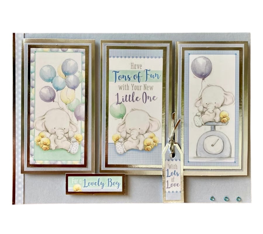 New Baby Boy Card. Baby Boy Card.