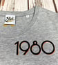Organic Womens year T-Shirt- Choose your birth year. Ladies cut Shirt  - Image 2