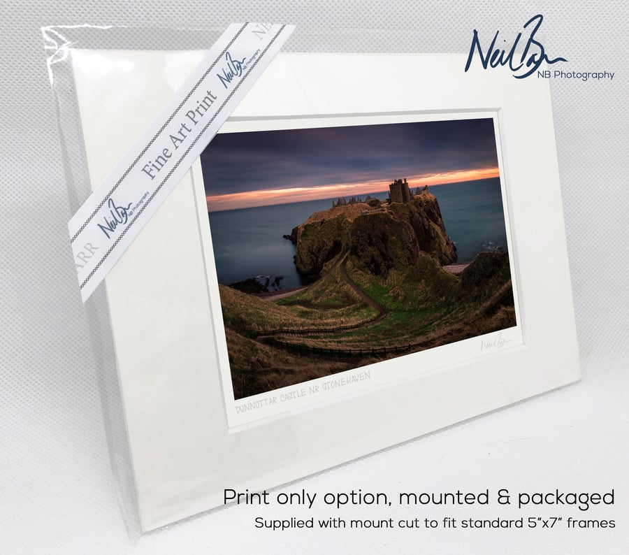 Dunnottar Castle Stonehaven Scotland - A6 (7" x 5") Unframed Print