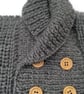 Hand knitted Merino double breasted jacket set - Image 5