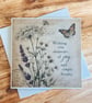 Vintage Botanical Greeting Card. Handmade Parchment Paper Card. Thinking of You