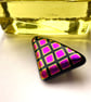 Dramatic Dichroic Geometric Glass Brooch - Image 4