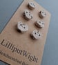 Set of six flat driftwood disk buttons - Image 5