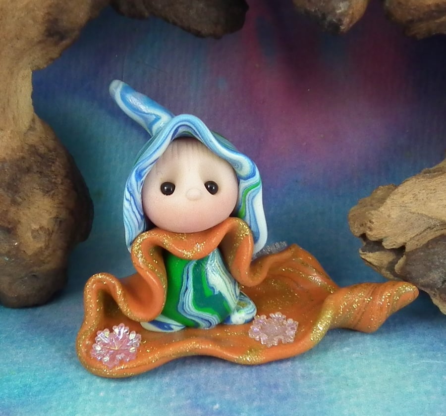 Sale New Design Autumn Leaf Gnome 'Mistral' OOAK Sculpt Ann Galvin