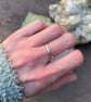 Handmade Narrow Silver Meteorite Ring - Image 1
