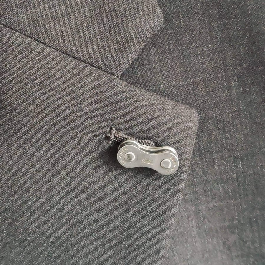 Bicycle Chain Pin Badge or Lapel Pin Suit Gift for Cyclist Bicycle Rider made of