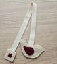 Hand stitched felt bird bookmark - Image 1
