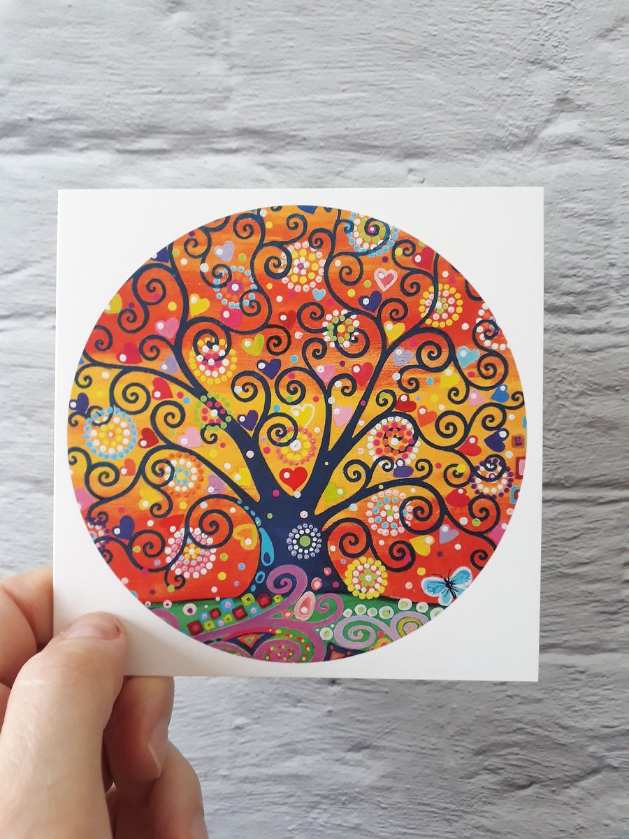 Tree of Life Art Greetings Card, Birthday Card, Card for Mum, Card for Girls